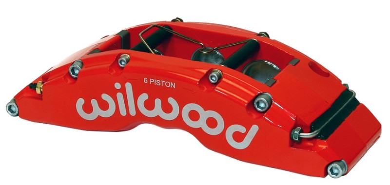 Wilwood Caliper-TC6R-Red 1.75/1.38/1.38in Pistons 1.38in Disc - Mammoth Racing -