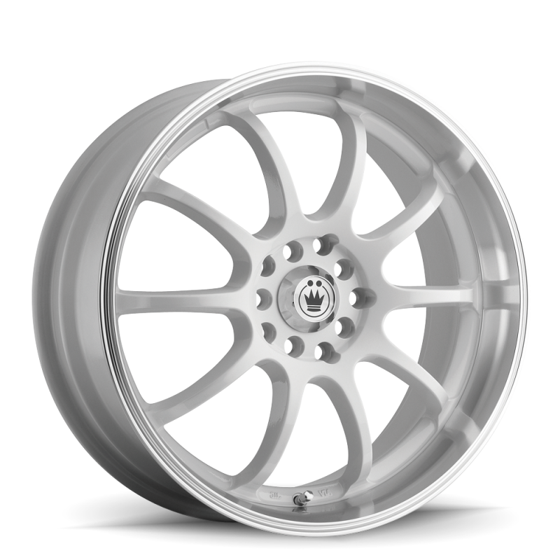 Konig Lightning 16x7 10x100/114.3 Et40 White/Machine Lip - Mammoth Racing -