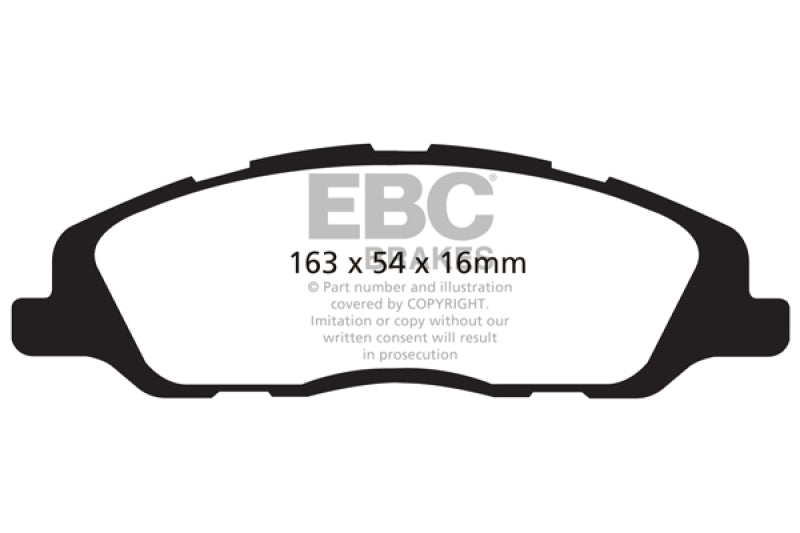 EBC 13-14 Ford Mustang 3.7 (A/T+Performance Pkg) Yellowstuff Front Brake Pads - My Store