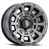 Icon Thrust 17x8.5 5x5 -6mm Offset 4.5in BS Smoked Satin Black Tint Wheel - Mammoth Racing -