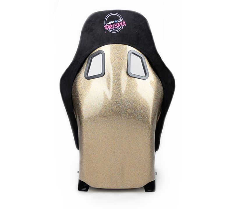 NRG FRP Bucket Seat ULTRA Edition - Medium (Black Alcantara/Gold Glitter Back) - My Store