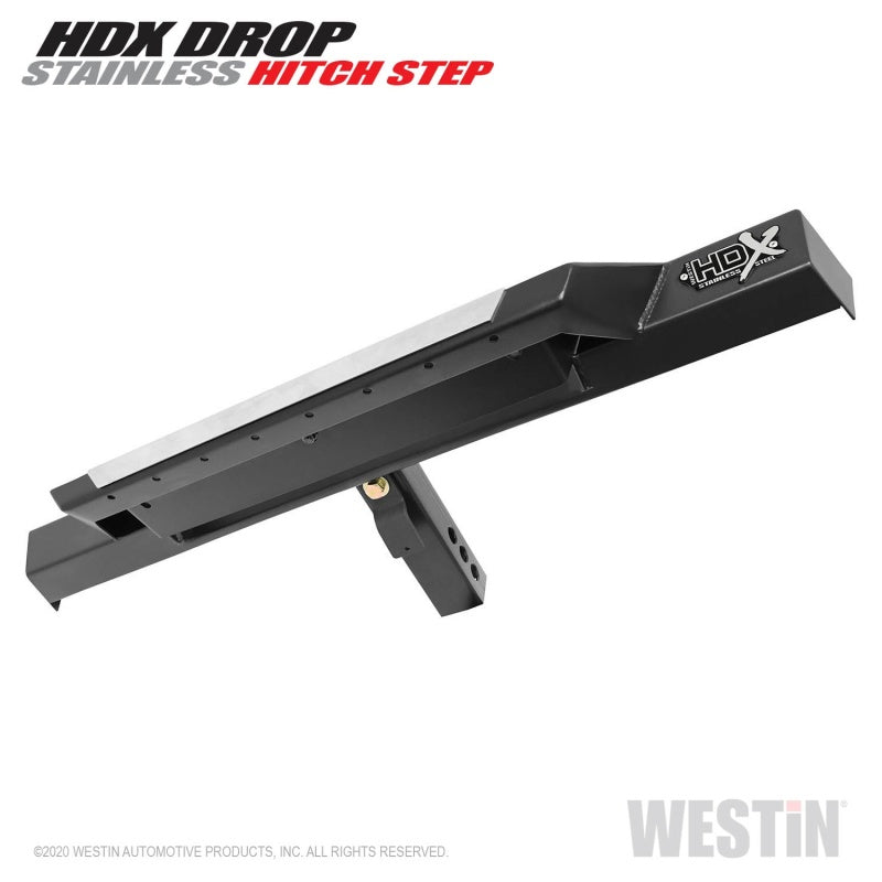 Westin HDX Stainless Drop Hitch Step 34in Step 2in Receiver - Textured Black - Mammoth Racing -