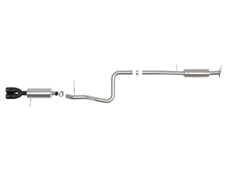 aFe Takeda Series 2 1/2in 304 SS Cat-Back 14-19 Ford Fiesta L4-1.6L (t) w/Black Tip - Mammoth Racing -