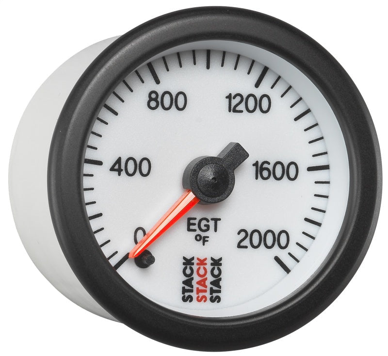 Autometer Stack 52mm 0-2000 Deg F Pro Stepper Motor Exhaust Gas Temp Gauge - White - My Store