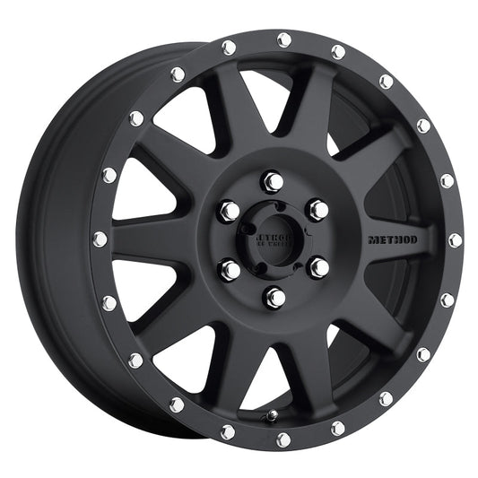 Method Mr301 The Standard 17x7.5 +50mm Offset 6x130 84.1mm CB Matte Black Wheel - Mammoth Racing -