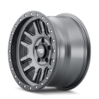 Dirty Life 9309 Canyon Pro 17x9/5x127 BP/-38mm Offset/71.5mm Hub Satin Graphite Wheel - Beadlock - Mammoth Racing -