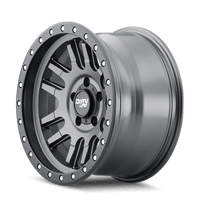 Dirty Life 9309 Canyon Pro 17x9/5x127 BP/-12mm Offset/71.5mm Hub Satin Graphite Wheel - Beadlock - Mammoth Racing -
