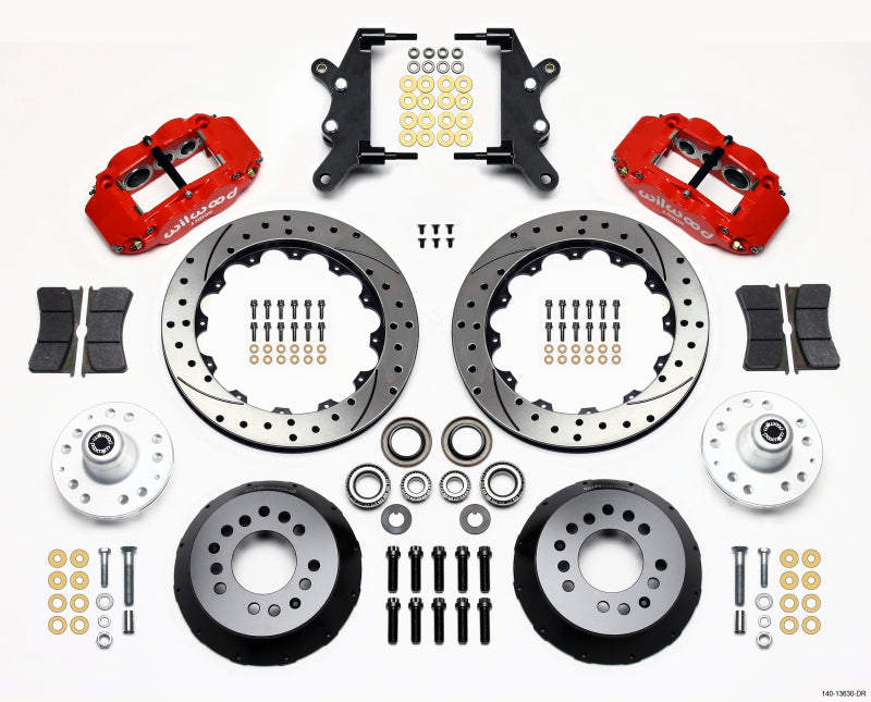 Wilwood Narrow Superlite 6R Front Hub Kit 12.88in Drill Red 60-68 Ford / Mercury Full Size / Galaxie - My Store