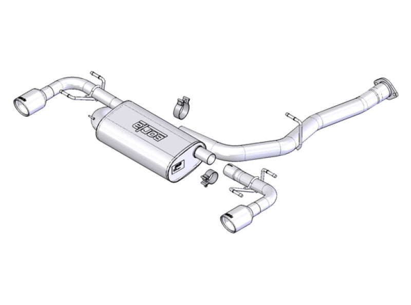 Borla 03-09 Mazda RX-8 1.3L Single Round Rolled Angle-Cut Cat-Back Exhaust - My Store