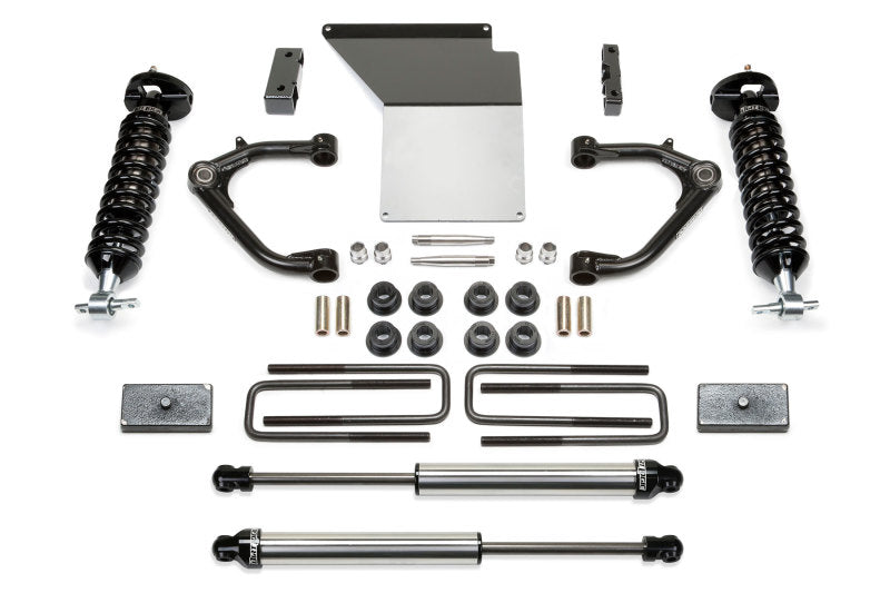 Fabtech 14-18 GM K1500 w/OE Alum. UCA 4in Uniball UCA System w/DL 2.5 Coilovers & Rear DL Shocks - Mammoth Racing -