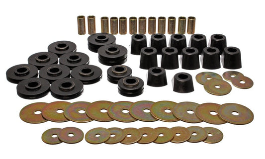 Energy Suspension 67-95 K5 Blazer/67-70 Denali XL/Suburban/Yukon XL 4WD Black Body (Cab) Mount Set - My Store
