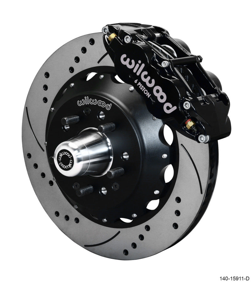 Wilwood Narrow Superlite 6R Front Big Brake Kit 14.00in SRP Drilled and Slotted Rotor - Black - My Store