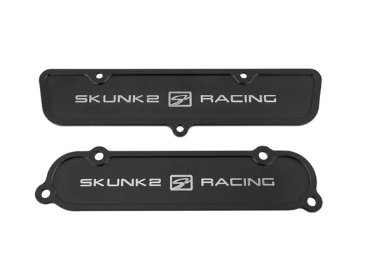 Skunk2 Black Anodized Billet 6061 Aluminum Intake & Exhaust Port Covers - K-Series Cylinder Heads - Mammoth Racing -