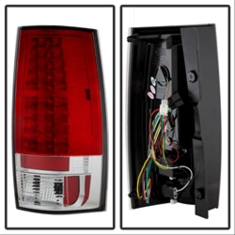 Spyder Chevy Suburban/GMC Yukon/Yukon Denali 07-14 LED Tail Lights Red Clear ALT-YD-CSUB07-LED-RC - Mammoth Racing -