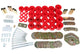 Energy Suspension 91-97 Toyota Land Cruiser FJ80 Body Mount Set w/ Hardware - Red - Mammoth Racing -