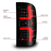 ANZO 15-19 Chevrolet Silverado 2500 HD/3500 HD LED Taillight w/ Sequential Black Housing/Smoke Lens - My Store