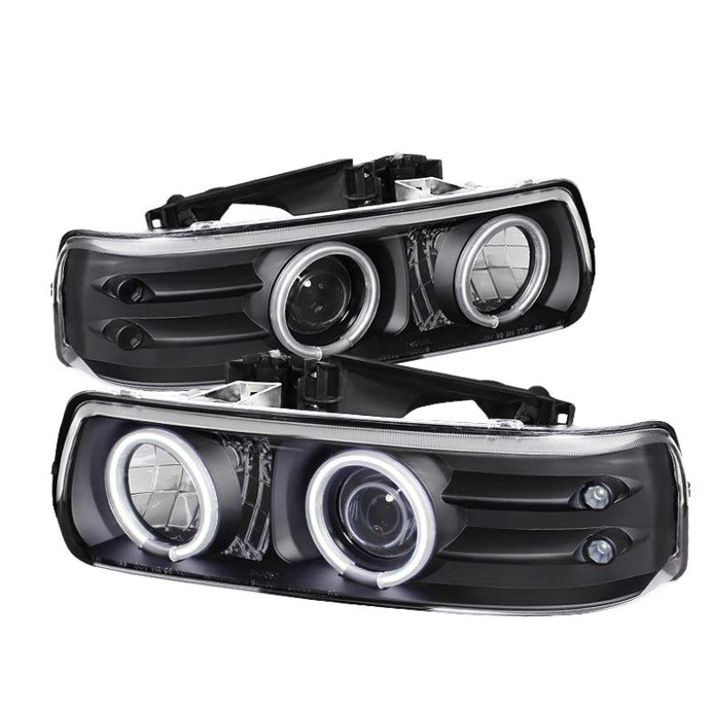 Spyder Chevy Silverado 1500/2500 99-02Projector Headlights CCFL Halo LED Black PRO-YD-CS99-CCFL-BK - Mammoth Racing -