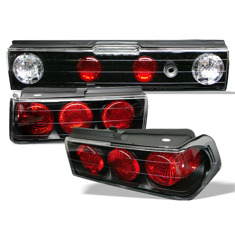 Spyder Honda CRX 88-91 Euro Style Tail Lights Black ALT-YD-HCRX88-BK - Mammoth Racing -