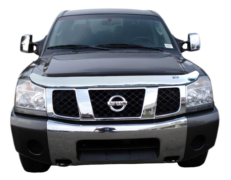 AVS 04-15 Nissan Armada High Profile Hood Shield - Chrome - Mammoth Racing -