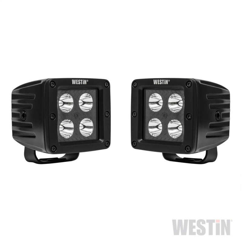 Westin LED Auxiliary Light 3.2in x 3.0in Spot w/5W Cree - Black - Mammoth Racing -