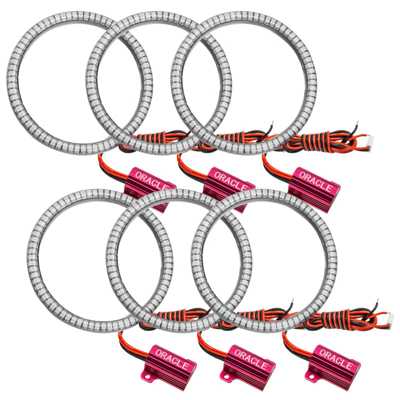 Oracle Ultima GTR LED Waterproof Tail Light Halo Kit - 6 Rings - Red - Mammoth Racing -