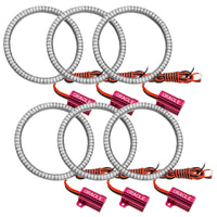 Oracle Ultima GTR LED Waterproof Tail Light Halo Kit - 6 Rings - Red - Mammoth Racing -