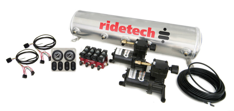 Ridetech 5 Gallon 4-Way Analog Air Ride Compressor Leveling System - Mammoth Racing -