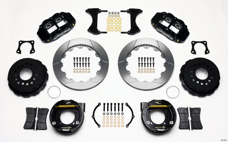 Wilwood Narrow Superlite 4R Rear P-Brk Kit 12.88in 58-64 Olds/Pontiac Ends 2.81in Offset - My Store