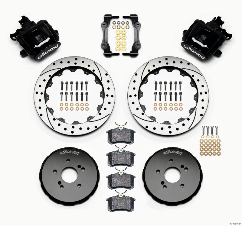 Wilwood Combination Parking Brake Rear Kit 12.88in Drilled Honda S2000 - Mammoth Racing -