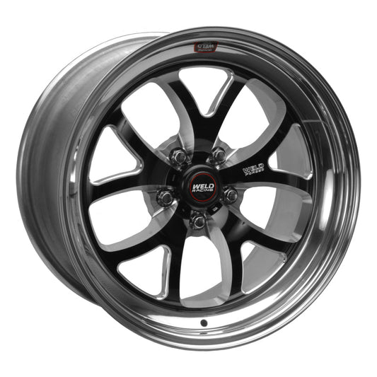 Weld S76 18x5 / 5x120mm BP / 2.1in. BS Black Wheel (High Pad) - Non-Beadlock - Mammoth Racing -