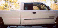 N-Fab Nerf Step 97-01 Dodge Ram 1500/2500/3500 Quad Cab 8ft Bed - Gloss Black - Bed Access - 3in - Mammoth Racing -