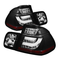 Spyder BMW E46 3-Series 02-05 4Dr Light Bar Style LED Tail Lights Black ALT-YD-BE4602-4D-LBLED-BK - Mammoth Racing -