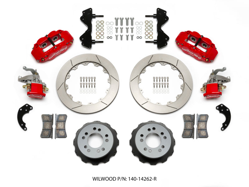 Wilwood Narrow Superlite 4R / MC4 Rear Kit 12.88 Red Currie Pro-Tour Unit Bearing Floater - My Store