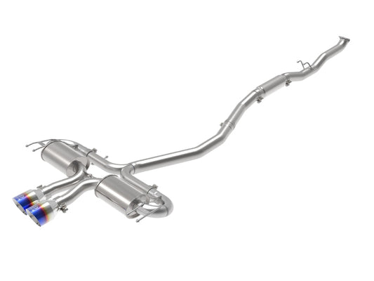 aFe Takeda 3in 304 SS Cat-Back Exhaust System w/Blue Flame Tips 17-20 Honda Civic Sport L4-1.5L (t) - Mammoth Racing -