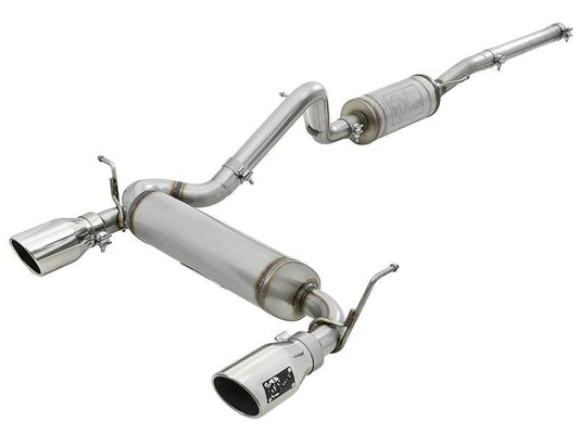 aFe Rebel Series 2.5in 409 SS Cat-Back Exhaust w/ Polished Tips 07+ Jeep Wrangler (JK) V6 3.6L/3.8L - My Store