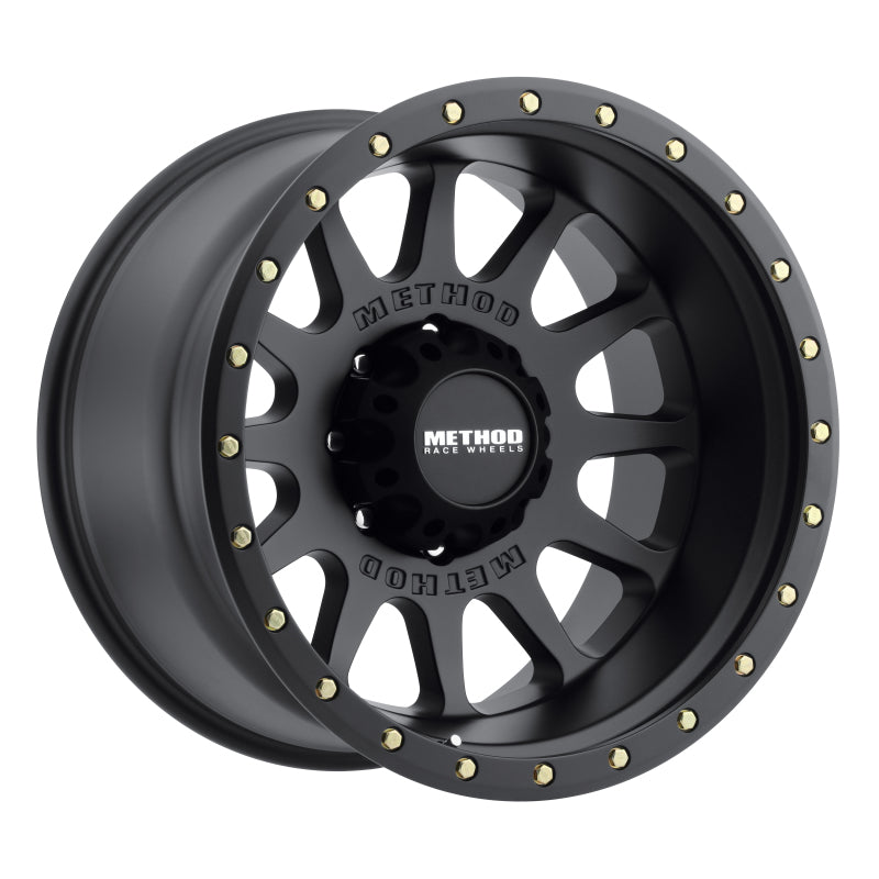 Method Mr605 NV 20x12 -52mm Offset 8x180 124.1mm CB Matte Black Wheel - Mammoth Racing -
