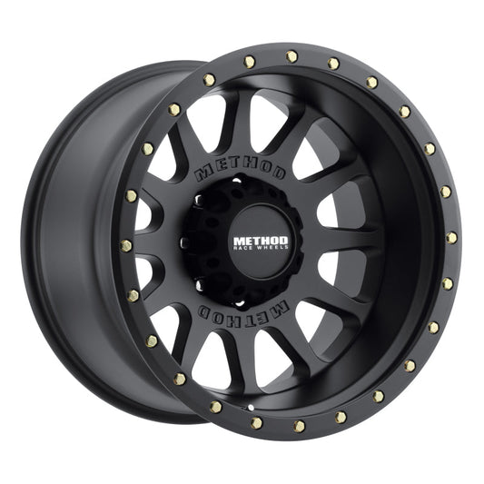 Method Mr605 NV 20x12 -52mm Offset 8x6.5 121.3mm CB Matte Black Wheel - Mammoth Racing -