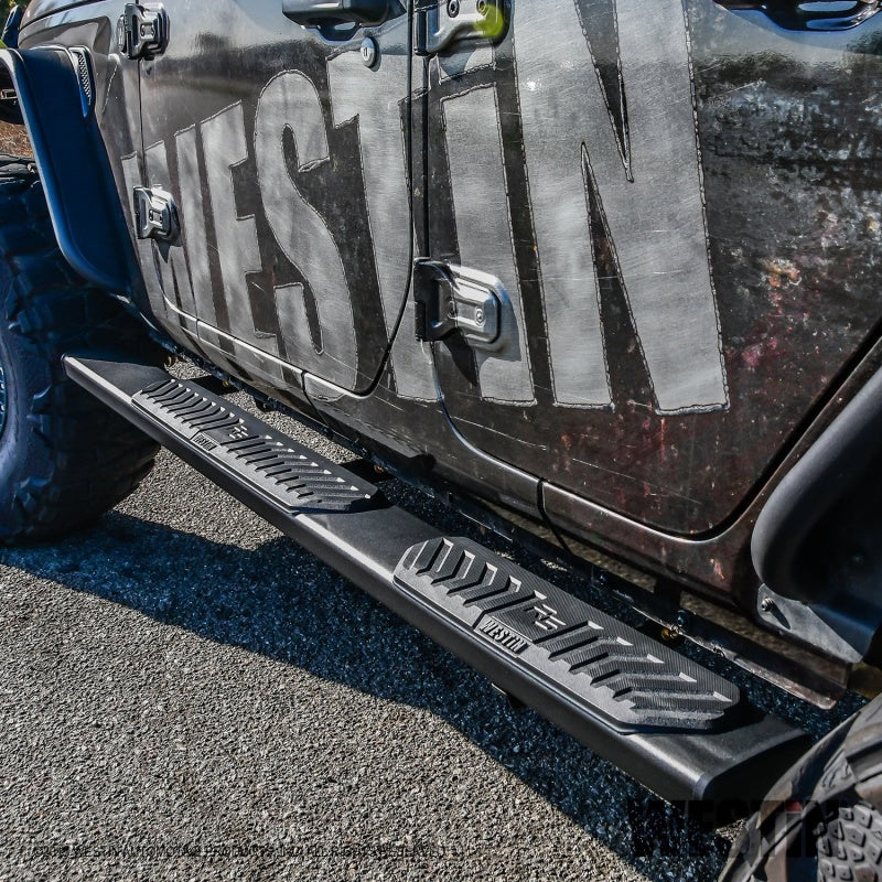 Westin 18-22 Jeep Wrangler JLU 4dr R5 Nerf Step Bars - Tex. Blk - Mammoth Racing -