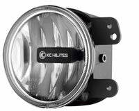 KC HiLiTES 10-18 Jeep JK 4in. Gravity G4 LED Light 10w Sae/ece Clear Fog Beam (Single) - Mammoth Racing -