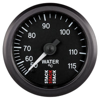 Autometer Stack Instruments 52mm 50-115 Celsius 3/8 Bspt (M) Mechanical Water Temp Gauge - Black - My Store
