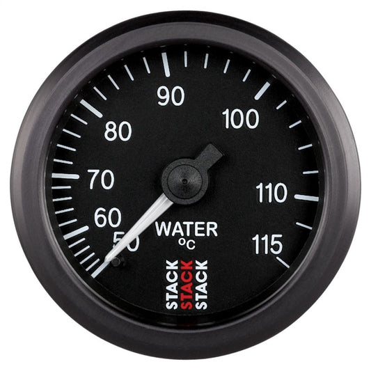 Autometer Stack Instruments 52mm 50-115 Celsius 3/8 Bspt (M) Mechanical Water Temp Gauge - Black - My Store