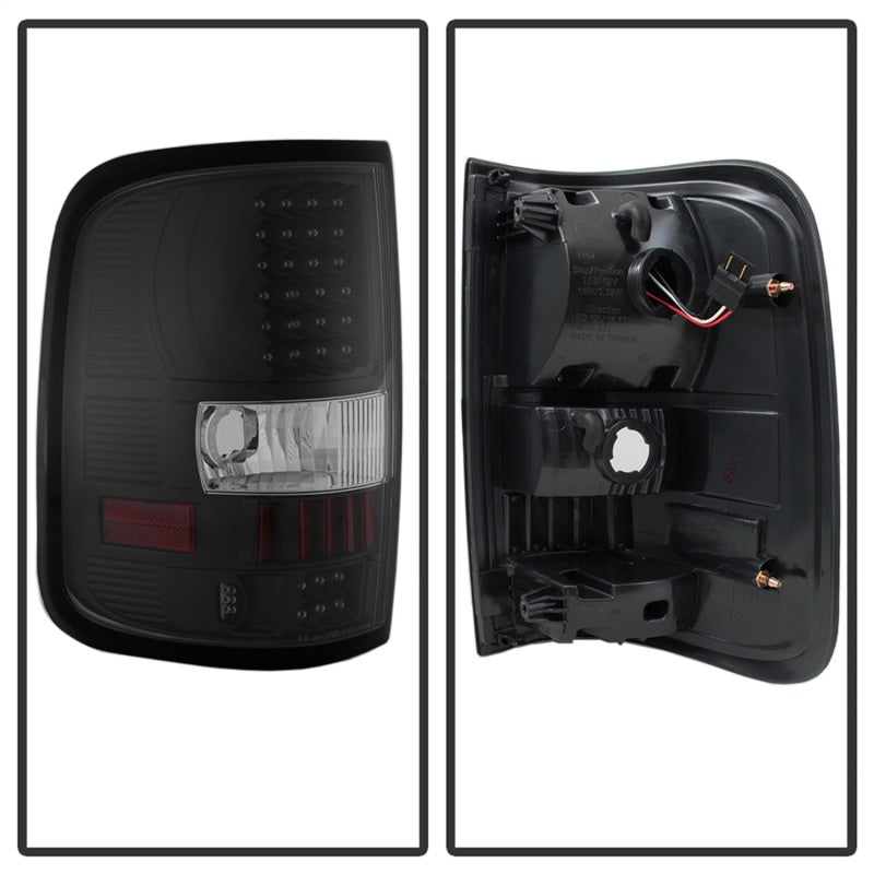 Xtune Ford F150 Styleside 04-08 (Not Fit Heritage & SVT) LED Tail Lights Black ALT-ON-FF15004-LED-BK - Mammoth Racing -