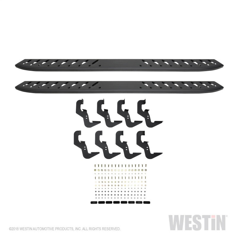 Westin 2019 Chevrolet Silverado/Sierra 1500 Crew Cab Thrasher Running Boards - Textured Black - Mammoth Racing -