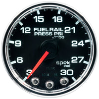 Autometer Spek-Pro Gauge Rail Press 2 1/16in 30Kpsi Stepper Motor W/Peak & Warn Blk/Chrm - My Store