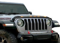 AVS 2018-2019 Jeep Wrangler (JL) Aeroskin Low Profile Hood Shield w/ Lights - Black - Mammoth Racing -