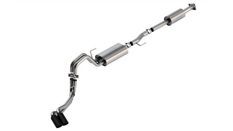 Borla F-150 2021 5.0L 4dr CC SB EC STB Lariat/KR/Pltnm/LTD 3/2.25 DSE Cat-Back Touring BLK CHR Tips - Mammoth Racing -
