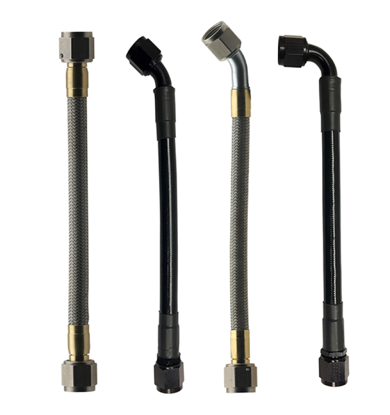 Fragola -8AN Hose Assembly Straight x 90 Degree Steel Nut 96in - Mammoth Racing -