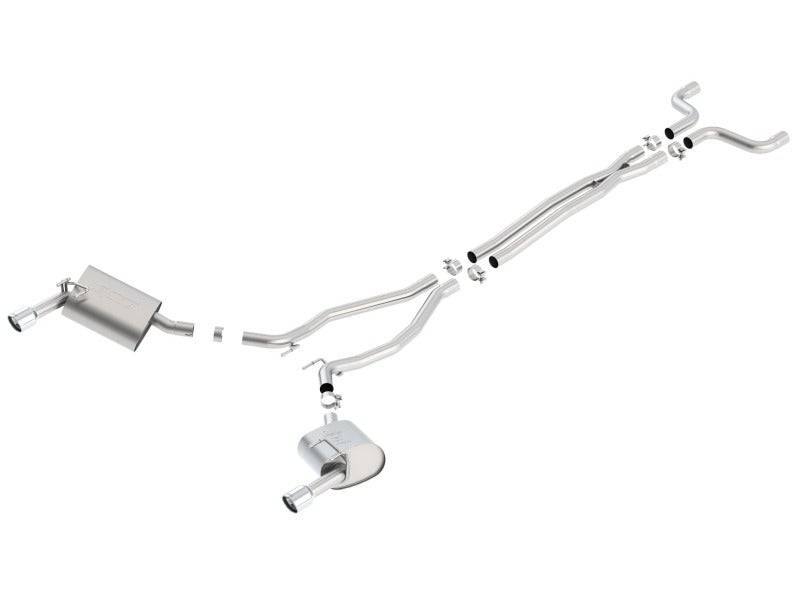 Borla 14-15 Camaro 3.6L V6 Single Split Rear Exit Touring Catback Exhaust - Mammoth Racing -