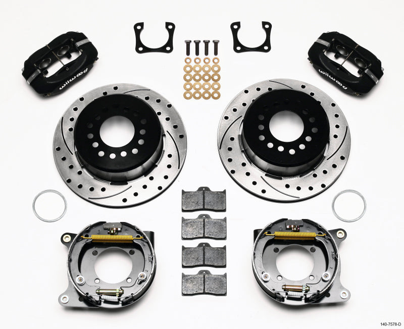 Wilwood Forged Dynalite P/S Park Brake Kit Drilled Chevy 12 Bolt-Spec 3.15in Brng - My Store