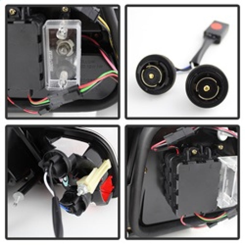 Spyder 04-06 BMW E46 2Dr (Coupe ONLY No Conv.) Lgtbar Styl LED Tail Lghts Blk ALT-YD-BE4604-LBLED-BK - Mammoth Racing -